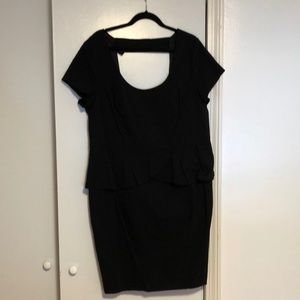 Black peplum dress